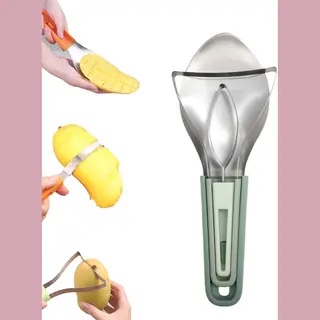 3-in-1 Mangosnijder, Mangoschiller, Verdeelgereedschap Met Roestvrijstalen Mes, Mangokernverwijderaar, Mango-vleesscheider