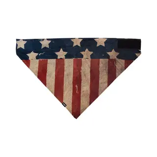 Zan Headgear Bandana Met Klittenband - Bandana Heren - Motor Accessoires - Patriot- Rood - Wit - Blauw
