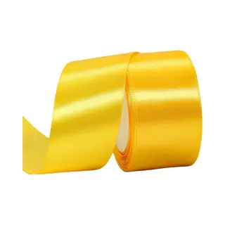 Sander Shop Goudgeel Lint 50 Mm Voor Geschenkverpakking, 22 M, Goudgeel Satijnen Lint 50 Mm Breed Voor Het Maken Van Taart, Haarstrik, Polyester Lint