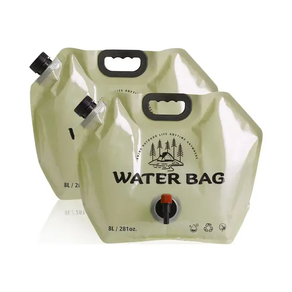 Waterzakken-waterzak Camping-drinkzakken-kampeerwatercontainer - Opvouwbare Watercontainer Met Draaibare Handgreep, 8L Outdoor Camping Picknick Bbq thumbnail