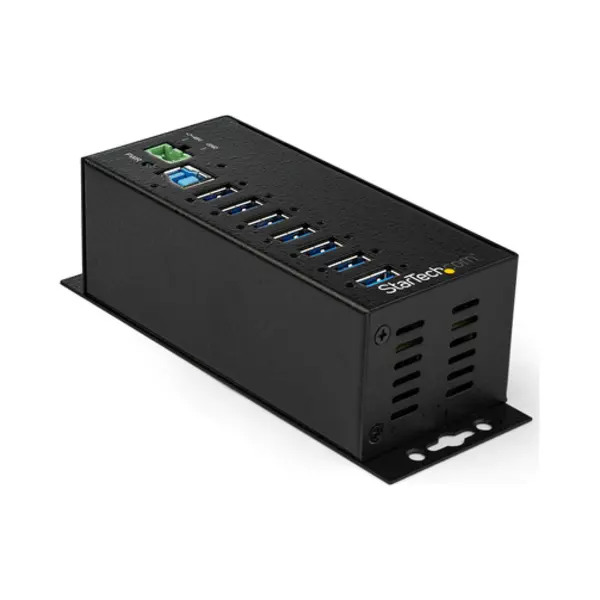 StarTech.com 7-Port Usb 3.0 Hub with Power Adapter - Metal Industrial Usb-A Hub with Esd & 350W Surge Protection - Din/Wall/Desk Mountable - High Speed Usb 3.2 Gen 1 (5Gbps) Hub - Taa thumbnail
