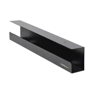 StarTech.com Under Desk Cable Management Tray - Office/Standing Desk Cable Tray Organizer - Desk/Table Mount Holder for Cords/Wire/Power Strip - Computer Cable Manager - 23-1/2"L x 4-1/2"D
