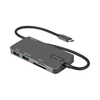 StarTech.com Usb C Multiport Adapter - Usb-C to 4K Hdmi, 100W Power Delivery Pass-through, Sd/MicroSD Slot, 3-Port Usb 3.0 Hub - Usb Type-C Mini Dock - 12" (30cm) Long Attached Cable