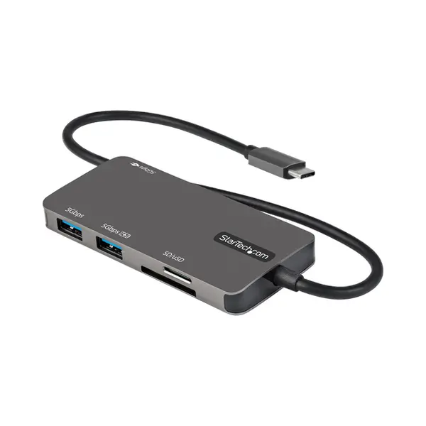 StarTech.com Usb-C-Multiport-Adapter - Usb-C auf 4K Hdmi, 100W Power-Delivery-Pass-Through, Sd/MicroSD-Steckplatz, 3 Port Usb 3.0 Hub - Usb-C Mini-Dock - 30 cm langes angeschlossenes Kabel thumbnail
