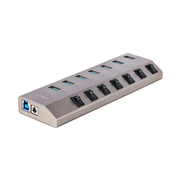 StarTech.com 7-Port Self-Powered Usb-C Hub with Individual On/Off Switches, Usb 3.0 5Gbps Expansion Hub w/Power Supply, Desktop/Laptop Usb-C to Usb-A Hub, Usb Type C Hub w/Bc 1.2 thumbnail