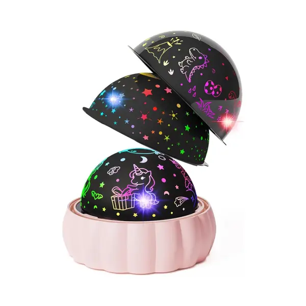 Sterrenhemel Projector Voor Kinderen - 3 Verschillende Thema's En 7 Lichtstanden - Draait 360° Voor Magisch Effect - Leuk Speelgoed Voor 3-8 Jaar - thumbnail
