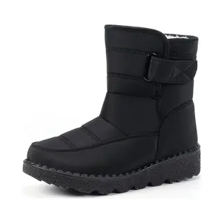 Sneeuwlaarzen -- Winterlaarzen Voor Dames - Waterdichte Sneeuwlaarzen - Warme Sneeuwlaarzen Met Fleece Voering - Antislip Sneeuwlaarzen Voor Buiten -
