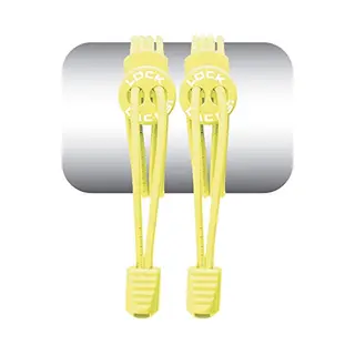 Lock Laces 674740303259 Elastische Schnürsenkel Ohne Steg, Unisex, Erwachsene, Neongelb, Einheitsgröße