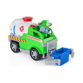Spin Master Paw Patrol Fire Rescue: Rocky Rescue Fire Tanker with Action Figure, Grab Claw and Toy Truck, Kids Toys for Boys & Girls Ages 3 and Up