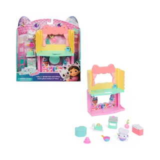 Spin Master Gabby's Dollhouse : Der Film – Portal Raum "Cakeys zuckersüße Sprinkleküche" mit Spielfigur & Zubehör