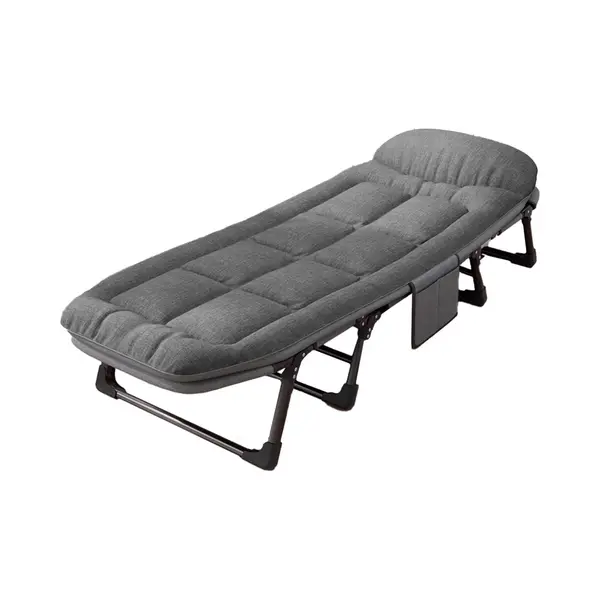 Veldbed - Camping Bed - Logeerbed Met Kussen- Opvouwbaar Kampeerbed - 190x66x30 Cm - Strandbed - Versterkt 8-Poots - Met 3x Lendensteun - Stevig thumbnail