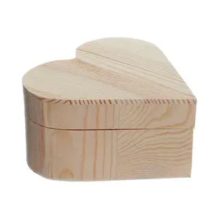 Houten Hartvormig Doosje Met Magneetsluiting – 14x7 Cm – Sieradendoos / Bewaardoos – Valentijn, Huwelijk & Cadeau