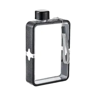Platte Waterfles - 380ml - Plastic Heupfles - Bpa-vrij - A5 Formaat - Zakflacon - Heupflacon - Messenger Bottle - Veldfles - The Easy Fill - Voor
