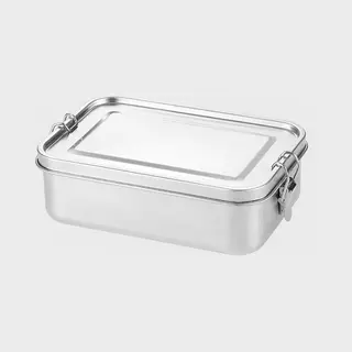 Lunchbox Van Roestvrij Staal - 304 Roestvrij Staal - Magnetronbestendig - Zilver - 550 Ml