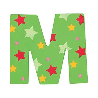 Bigjigs Toys Star Letter M (Green)