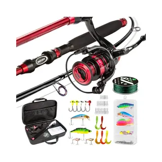 Ghosthorn Telescoop Vishengel Set – Draagbare Visuitrusting Voor Beginners En Gevorderden – Samenklapbare Hengel Met Molen, Lijn En Aas – Ideaal