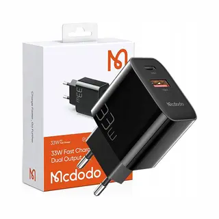 Mcdodo® Snellader - Oplader - Voor Telefoon - Usb-C Usb-A - 33W