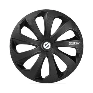 Sparco Sp 1474BKC Set Sparco Wheel Covers Sicilia 14-inch Black/carbon