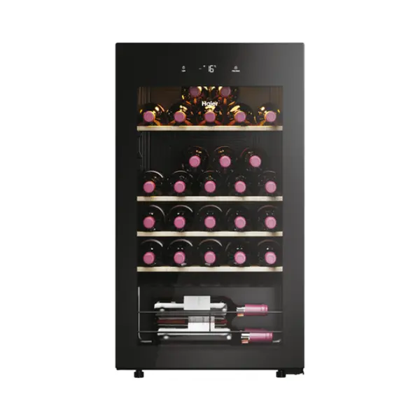 Haier Wine Bank 50 Serie 3 HWS34GGH1 Weinkühler mit Kompressor Freistehend Schwarz 34 Flasche(n) thumbnail