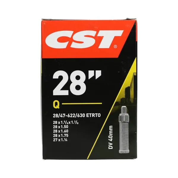 Cst 071702 Fietsbinnenband, Uniseks, Zwart, 28 X 1/8-1, 75 Inch 28/47-622/635 DV40 Mm thumbnail