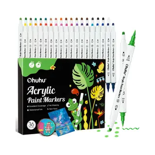 Ohuhu Dual Tip Acrylic Paint Pens， 36 Colours， New Year Sale ， Top Gift Picks Easter Eggs, Painting, Drawing