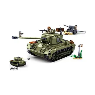 Wwii - Mittlerer All. Panzer Ii (2in1) [M38-B0860], Spielset, Klemmbausteine, Soldaten, Mit Spielfigur, Army Wwii, Bunt, Sluban Klemmbausteine SL95720