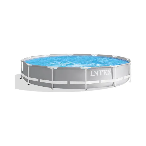 Intex 26710EH Aufstellpool Gerahmter Pool Rund 6503 l Grau thumbnail