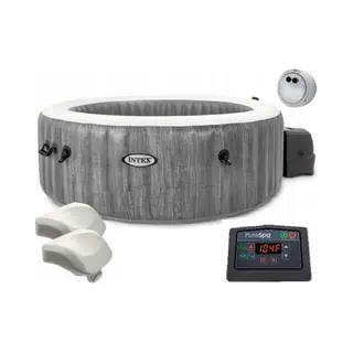 Intex PureSpa Greywood Deluxe 795 l 4 Person(en) Rund Grau