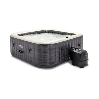 Intex PureSpa Jet & Bubble Deluxe Greystone Opblaasbare Spa - 6 Personen - 170 Bubbeljets Voor Een Ultieme Ontspanningsmassage - Bedien De Spa Via
