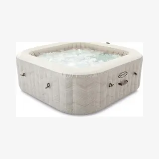 Aufblasbarer Whirlpool 'purespa Chevron Deluxe Square', Creme, Ø 239 X 71 Cm - Intex