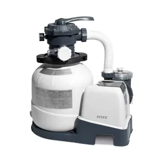 Intex Sandfilterpoolpumpe Für Oberirdisch Weiß Und Schwarz Pvc