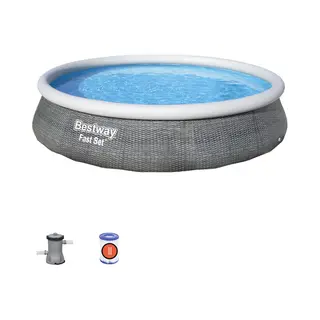 Bestway Fast Set Zwembad set rond rotan 396