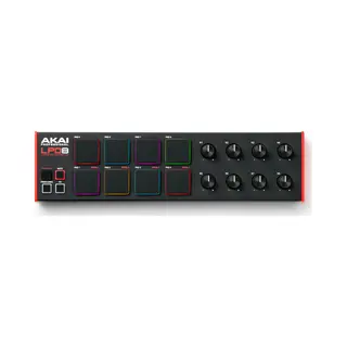 Akai LPD8 Mkii Midi-Keyboard 8 Tasten Usb Schwarz, Rot