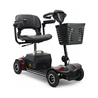 Scootplaza Scootmobiel Plaza Elite – Opvouwbare & Compacte 4-Wiel Scootmobiel Met Luchtbanden, Led Verlichting & Mandje – Comfortabel, Lichtgewicht &