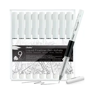 Ohuhu - Kohala Fineliner Drawing Pen Zwart – Set Van 9