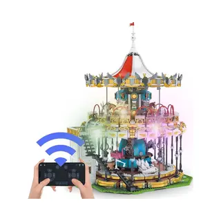 Mould King 11011 Carrousel Mega Bouwset | Kermis Architecture Ideas Modelbouw | Technische Creator Classic Speelgoed Bouwpakketten Voor Volwassenen &