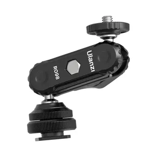Ulanzi R098 Mini Magic Arm Met Cold Shoe - Balhoofd - 1/4inch Schroefaansluiting - Rvs/Aluminium - Tot 1, 5kg - Zwart