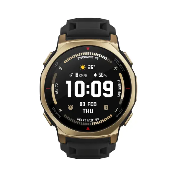 Amazfit T-rex 3 Pro 3,35 cm (1.32") Amoled 44 mm Digital 466 x 466 Pixel Touchscreen Gold Wlan Gps thumbnail