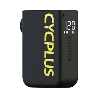 Cycplus Tiny Bicycle Pump With Pressure Gauge, Max 120 Psi Electric Mini Pump, Auto Stop With Presta And Schrader Valve For E-Bike, Mtb And Road Bike