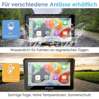 Carpuride, Navigatie-accessoires Voor Voertuigen, Motorrad-CarPlay-Bildschirm