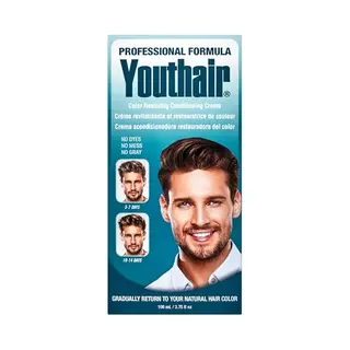 Youthair Anti-grijs Kleurherstel Crème - Zichtbare Resultaten In 1 Week - Werkt Geleidelijk - 100% Natuurlijk Resultaat