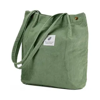 Corduroy Tote Bag Leuke Dames Schoudertas Met Binnenzak, Goed Voor Werk, Strand, Reizen En Boodschappen Doen