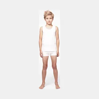 Woody Ondergoed Set Jongens - Wit - 1 Onderhemd En 2 Boxers - Maat 176