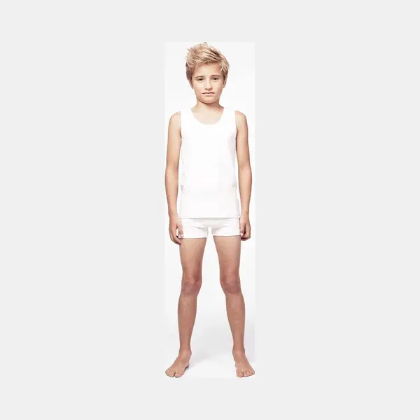 Woody Ondergoed Set Jongens - Wit - 1 Onderhemd En 2 Boxers - Maat 176 thumbnail