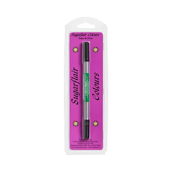 Sugarflair Colours Sugarflair Holly Green Edible Food Decorating Pen - Dual Tip Food Pens For Writing Messages & Drawing On Sugar Paste, Marzipan, Frosting Or Any Other thumbnail
