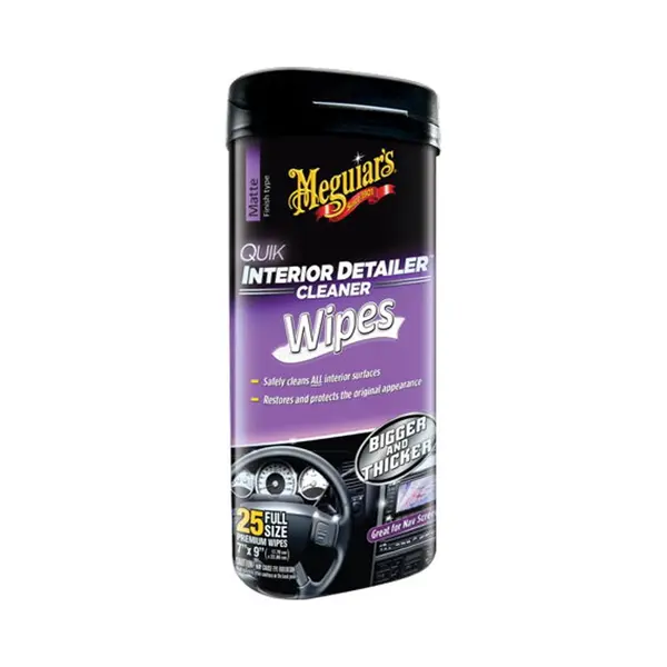 Meguiar's G13600EU Quik Interior Detailer Cleaning Wipes (tub Of 30) thumbnail