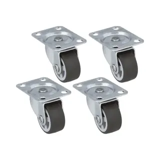 Amig Transportwielen 25mm - Set Van 4 Zwenkwielen - Compacte Meubelwielen - 120kg