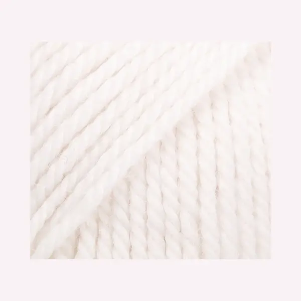 Drops Super-fine Alpaca And Peruvian Highland Wool Yarn Teardrop-shaped 4 Or Medium-sized Aran Worsted Weight - 51g Ball - 80m (1101 White) thumbnail