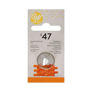 Wilton Spritztülle #47 Korbgeflecht-Tülle, Edelstahl Tülle Für Spritzbeutel, Wiederverwendbarer Spritztülle Zum Dekorieren Von Kuchen Torten