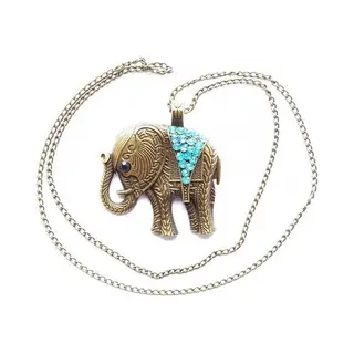 sieradendirect.nl Ketting Met Strass Olifant Hanger